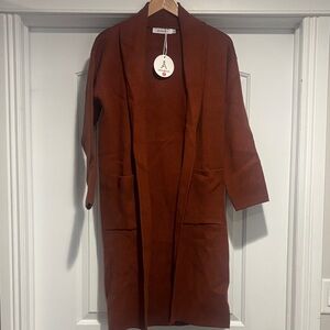 NWT ANRABESS Womens Cardigan Sweater Open Front Knit Long Coatigan  Jacket